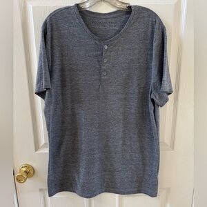 Banana Republic Gray Short Sleeve Vintage Henley - L